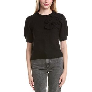 Cece Womens  Ribbon Applique Pullover, Black